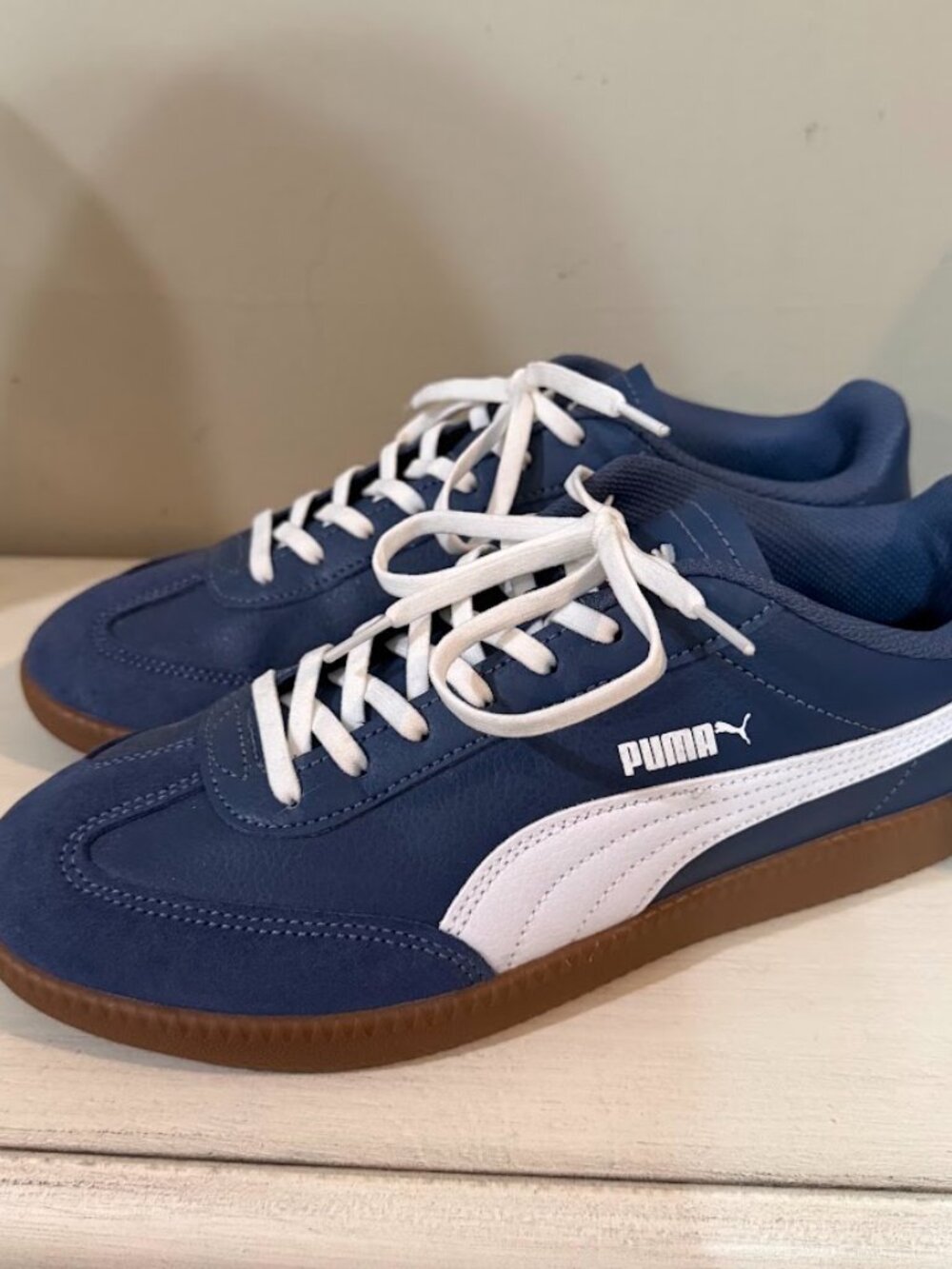 Puma Navy Blue and White Women's Athletic Sneakers - Picture 4 of 6